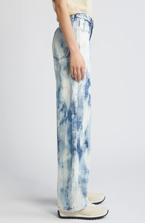 Rag & Bone Logan Indigo Watercolor Wide Leg Jean In Indwaterco