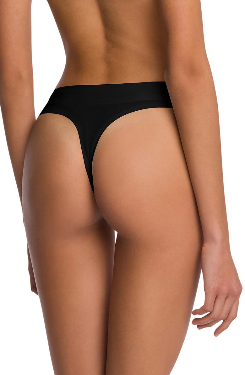 Wolford Beauty Thong, Alternate, color, Black