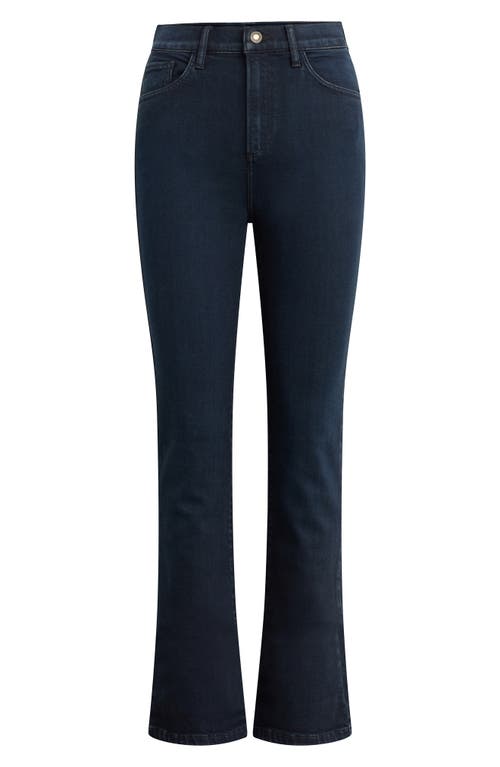 Favorite Daughter The Valentina Super High Waist Mini Bootcut Jeans In Black