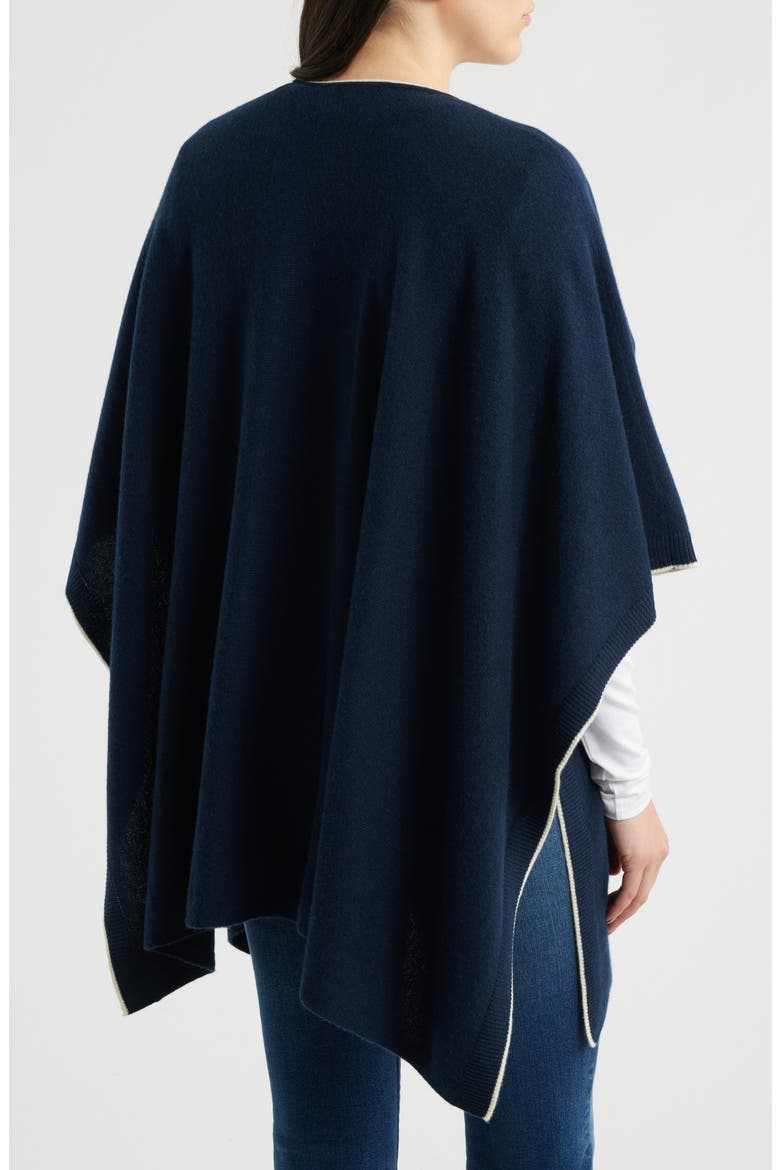 Tipped Cashmere Cape, Alternate, color, TWILIGHT BLUE