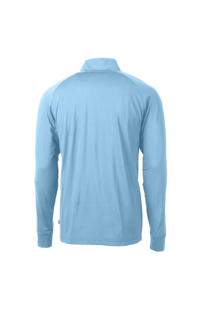 Cutter & Buck Men's Cutter & Buck  Powder Blue Lehigh Valley IronPigs Adapt Eco Knit Stretch Recycled Quarter-Zip Pullover, Alternate, color, 
