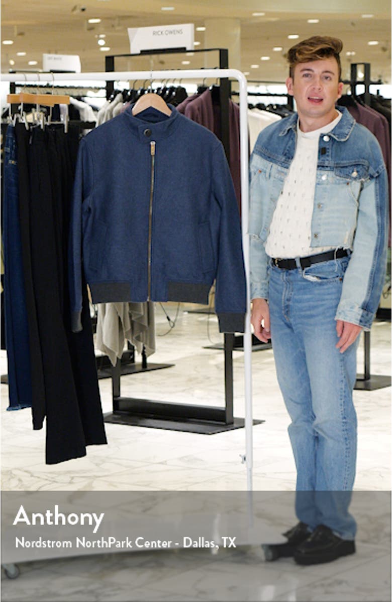 Knapdale Wool Blend Zip-Up Bomber Jacket, sales video thumbnail