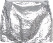 MANGO Sequin Miniskirt