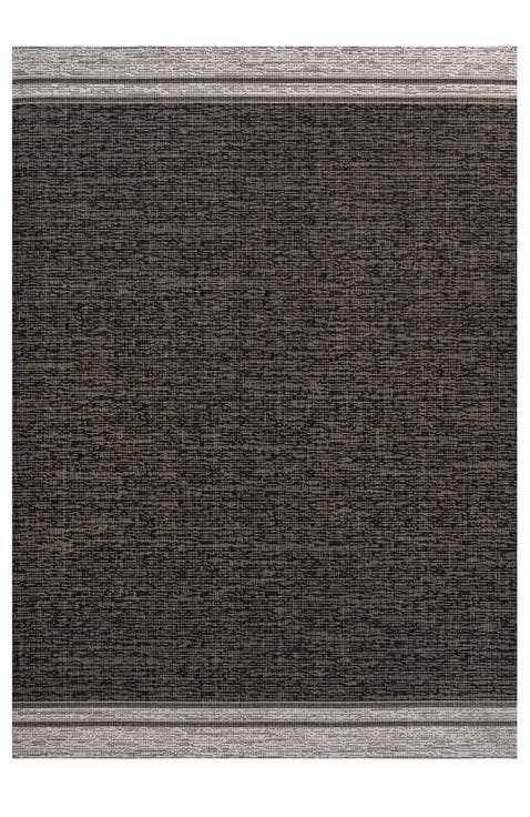 Alda Modern Minimalist Mingled Solid Indoor/Outdoor Area Rug