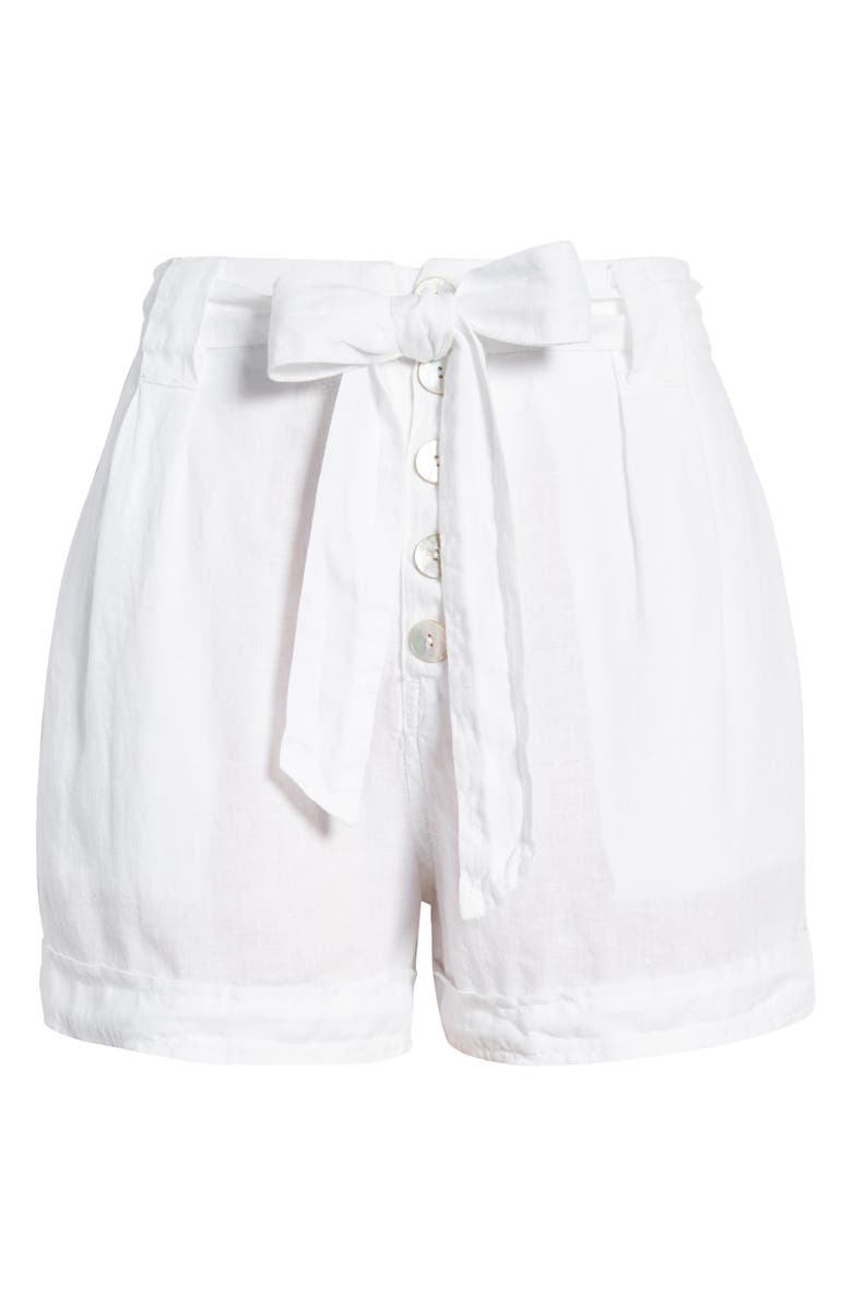 Bella Dahl Women's Button Front Pleated Linen Shorts, Alternate, color,