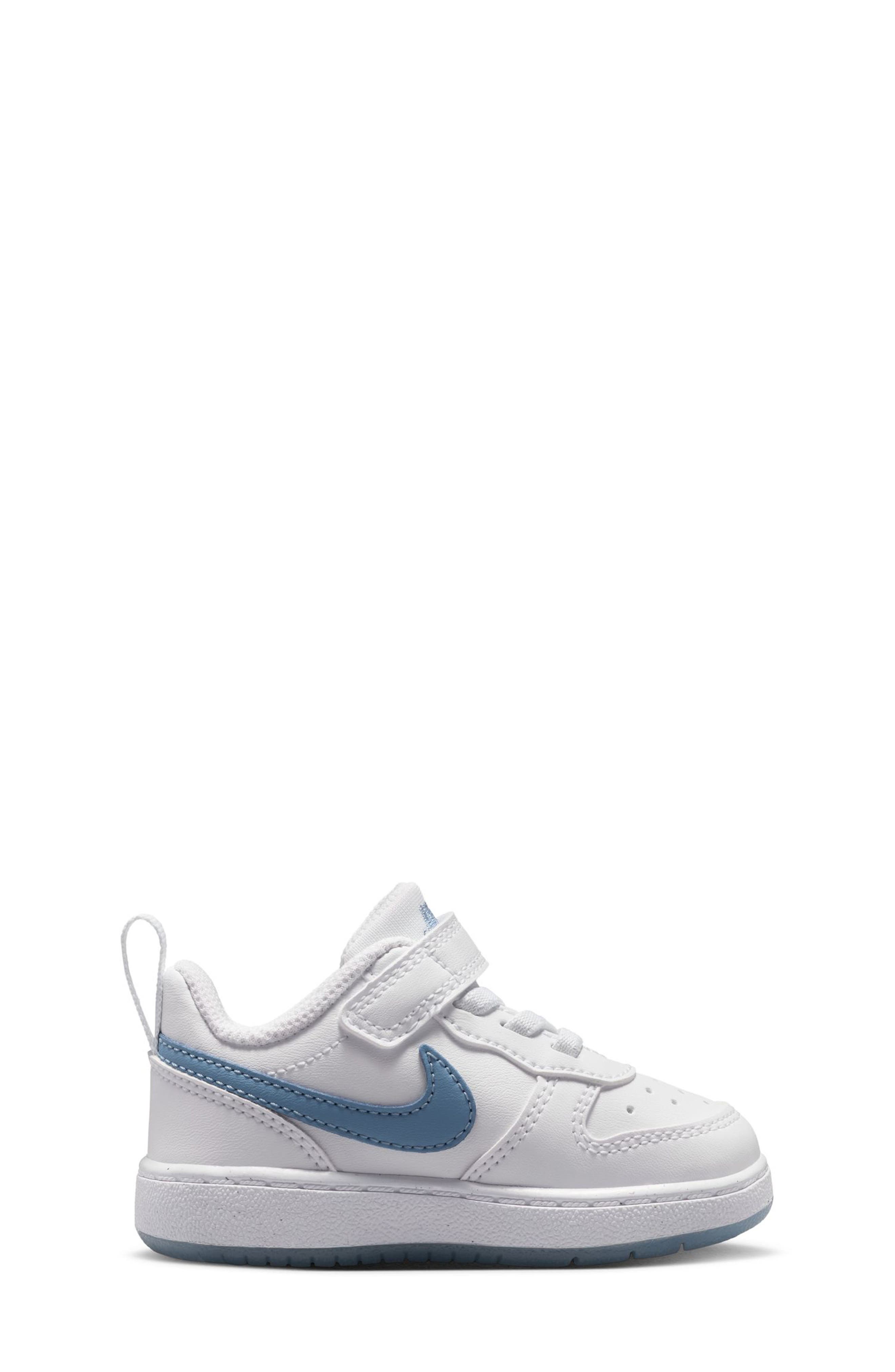 Nike Kids' Court Borough Low Sneaker, Alternate, color, White/ Work Blue