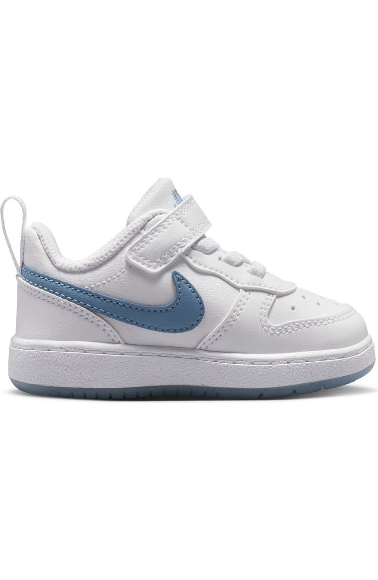 Nike Kids' Court Borough Low Sneaker, Alternate, color, White/ Work Blue