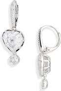 Nadri Blythe Heart Cubic Zirconia Drop Earrings