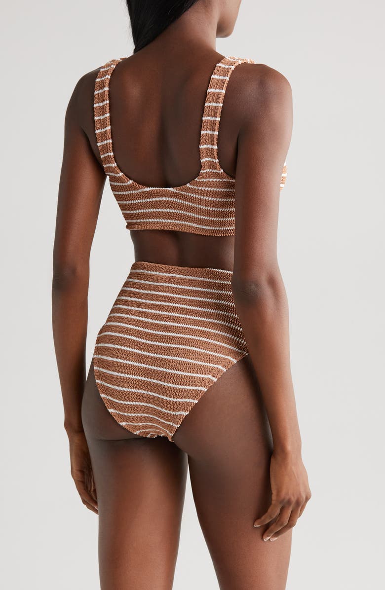 Hunza G Nadine Seersucker Two-Piece Swimsuit, Alternate, color, 