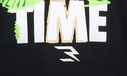 3 Brand Kids' Go Time Long Sleeve T-shirt In Black