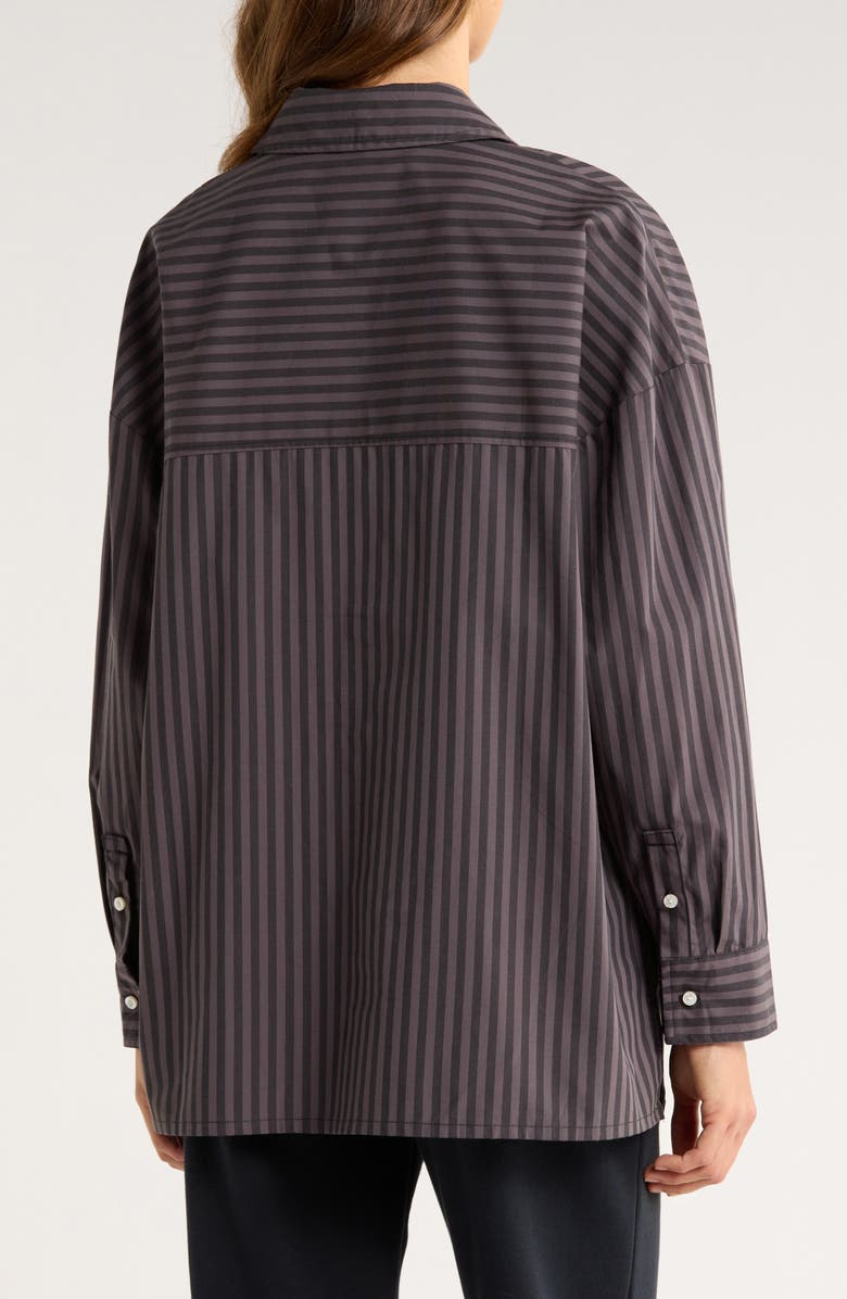 Nike Sportswear Stripe Button-Up Shirt, Alternate, color, Black/ Thunder Grey/ Black