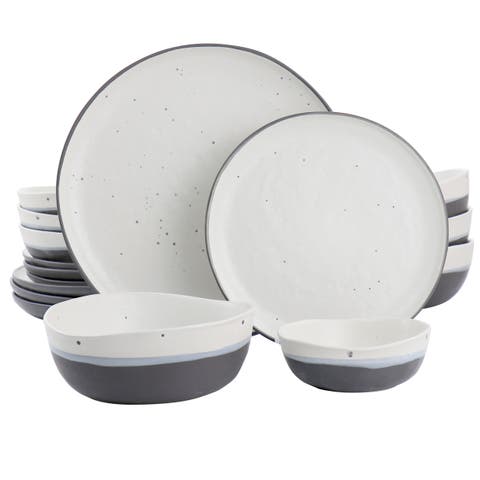 Rhinebeck 16 Piece Round Stoneware Dinnerware Set