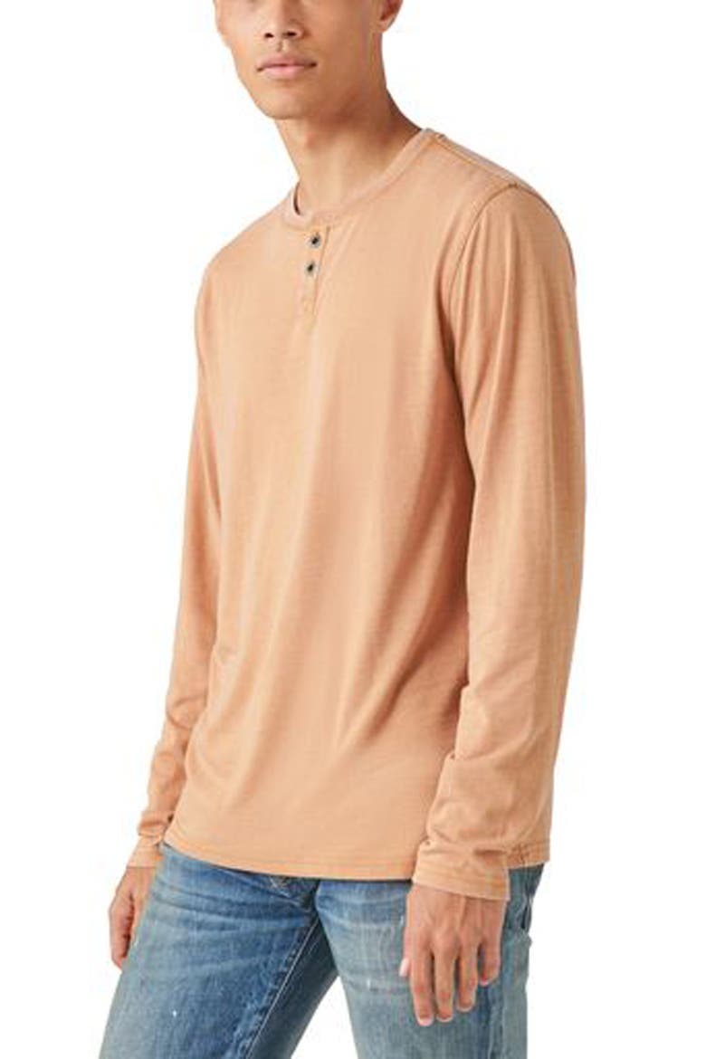 Weekend Long Sleeve Henley, Alternate, color, ALMOND