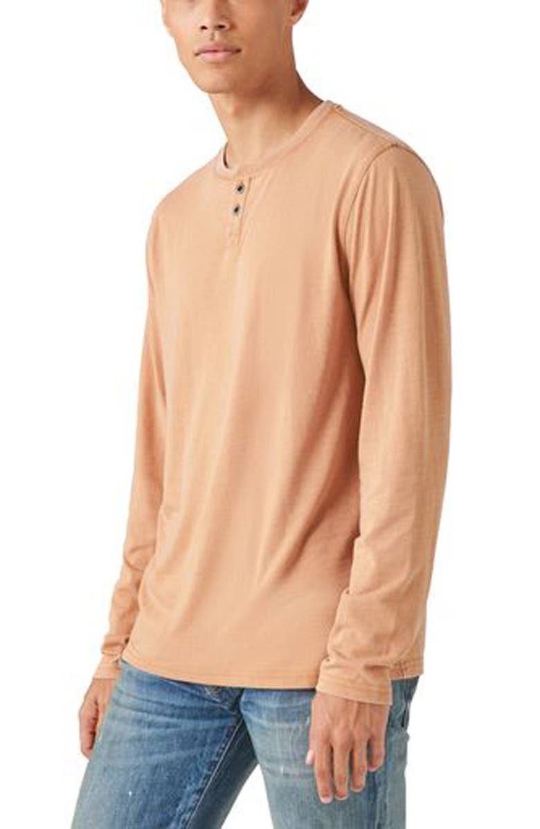 Lucky Brand Weekend Long Sleeve Henley, Alternate, color, Almond