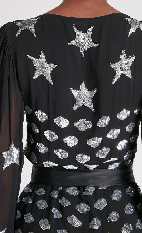 Temperley London Etoile Wrap Dress In Black