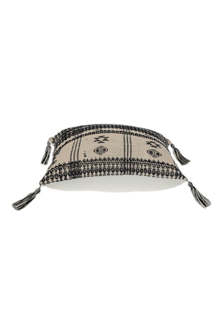 Tassel Trim Square Accent Pillow, Alternate, color, BEIGE
