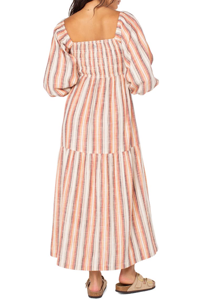Sorrento Sands Off the Shoulder Midi Dress, Alternate, color, PARCHMENT