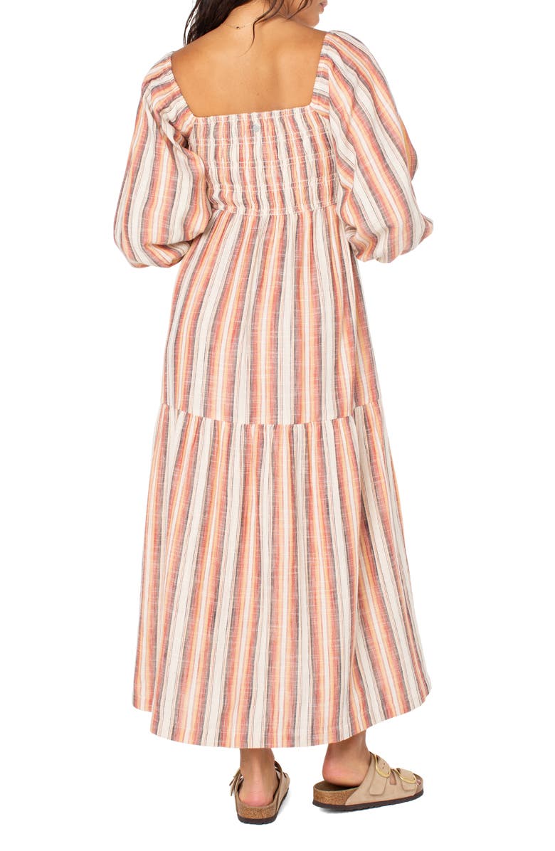 Roxy Sorrento Sands Off the Shoulder Midi Dress, Alternate, color, Parchment
