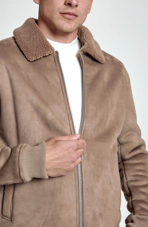 7 Diamonds Evolution Faux Suede & High-pile Fleece Jacket In Brown