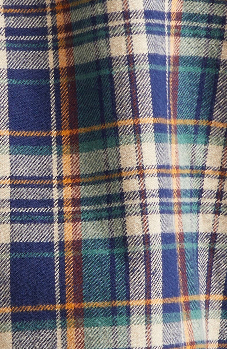 Drake's Relaxed Check Button-Up Shirt, Alternate, color, Indigo