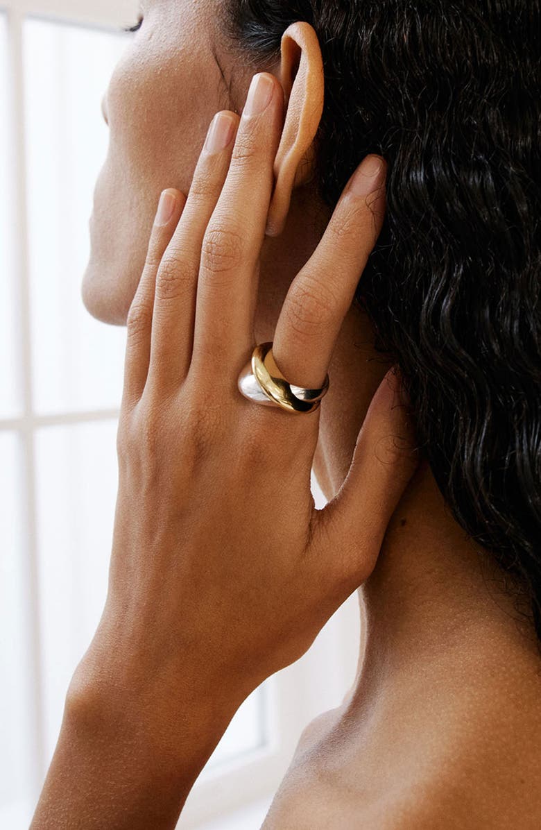 Kloto Geo Ring, Alternate, color, Silver/Gold