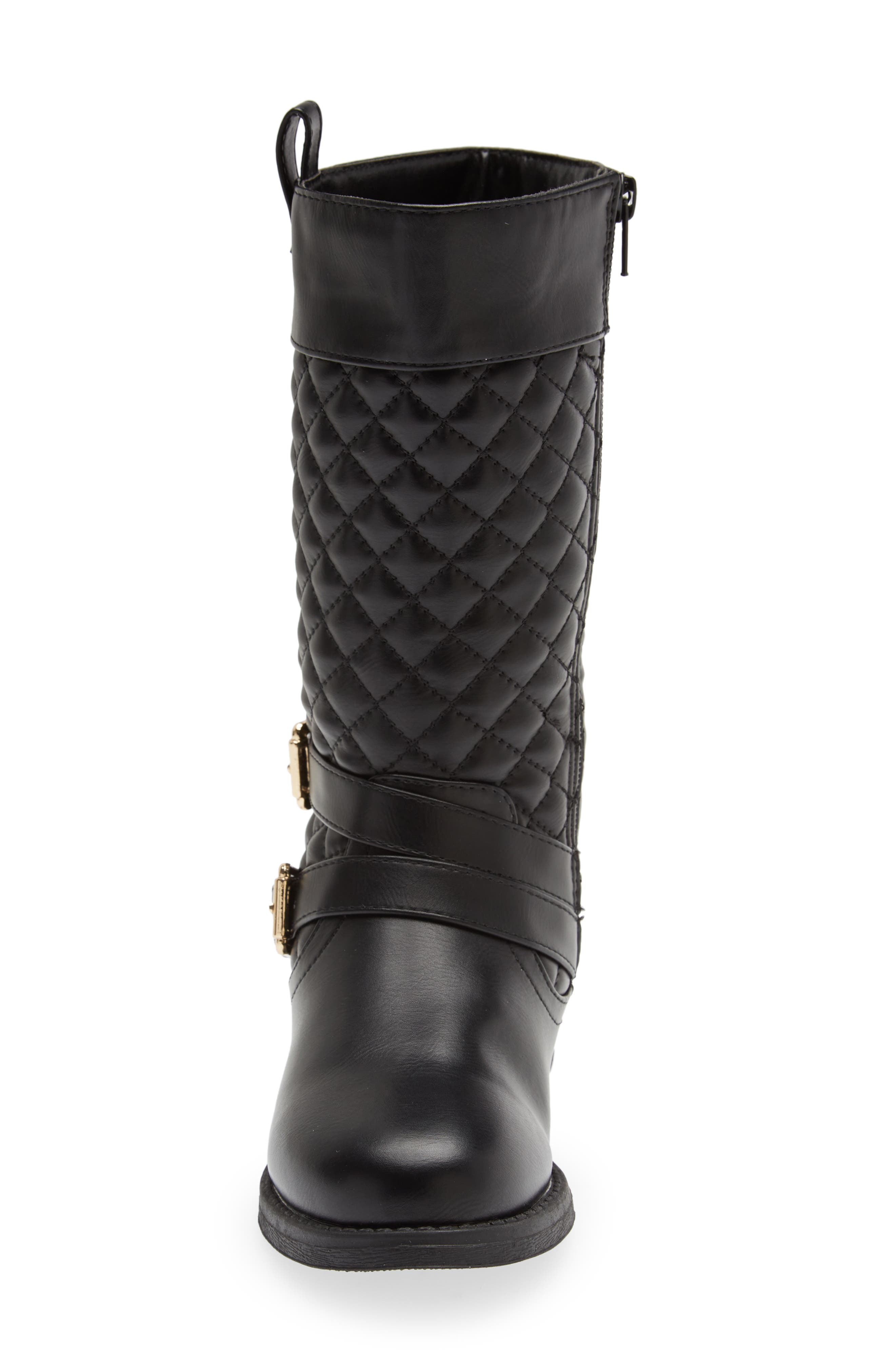 DREAM PAIRS Moto Knee High Boot, Alternate, color, Black