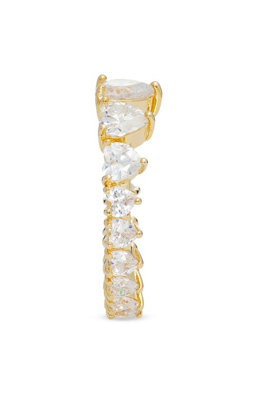 Nordstrom Heart Cubic Zirconia Eternity Ring In Gold