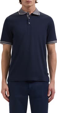 Bugatchi Tipped Pima Cotton Piqué Polo