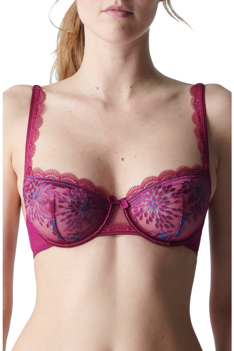 Singuliere Underwire Demi Bra, Main, color, SYRAH