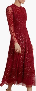 Needle & Thread Aurora Long Sleeve Ballerina Midi Dress