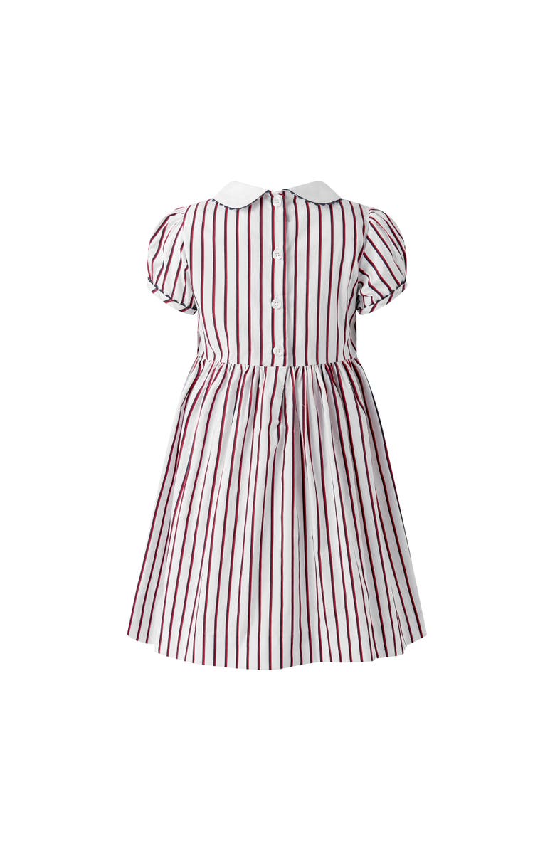 Rachel Riley Sailboat Smocked Stripe Dress, Alternate, color, Ivory