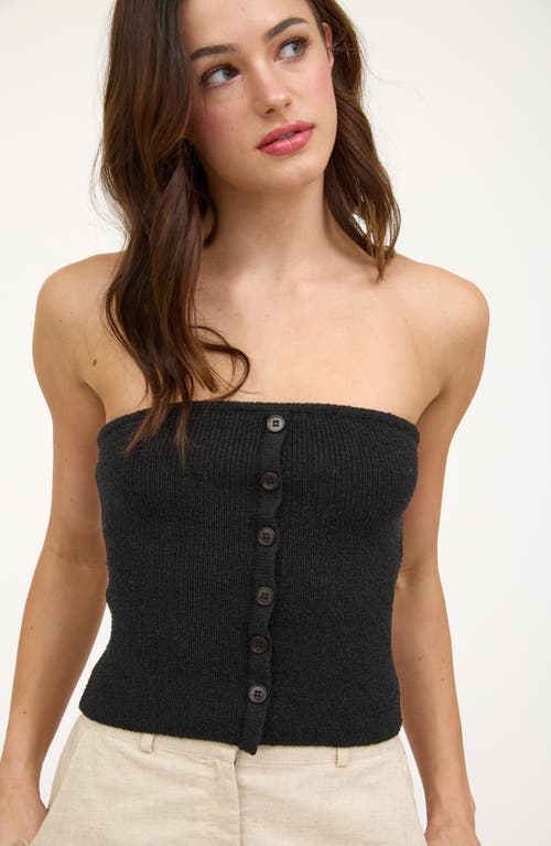 BLU PEPPER BLU PEPPER BUTTON DOWN STRAPLESS SWEATER 