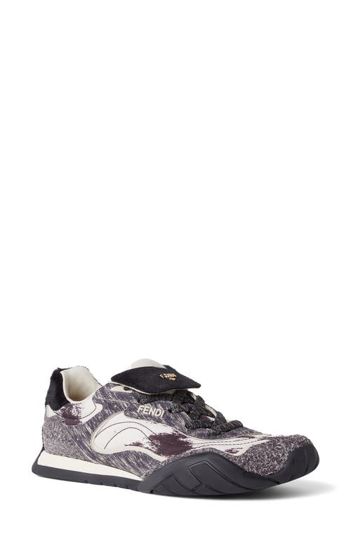 Fendi New Flow Low Top Sneaker In Black