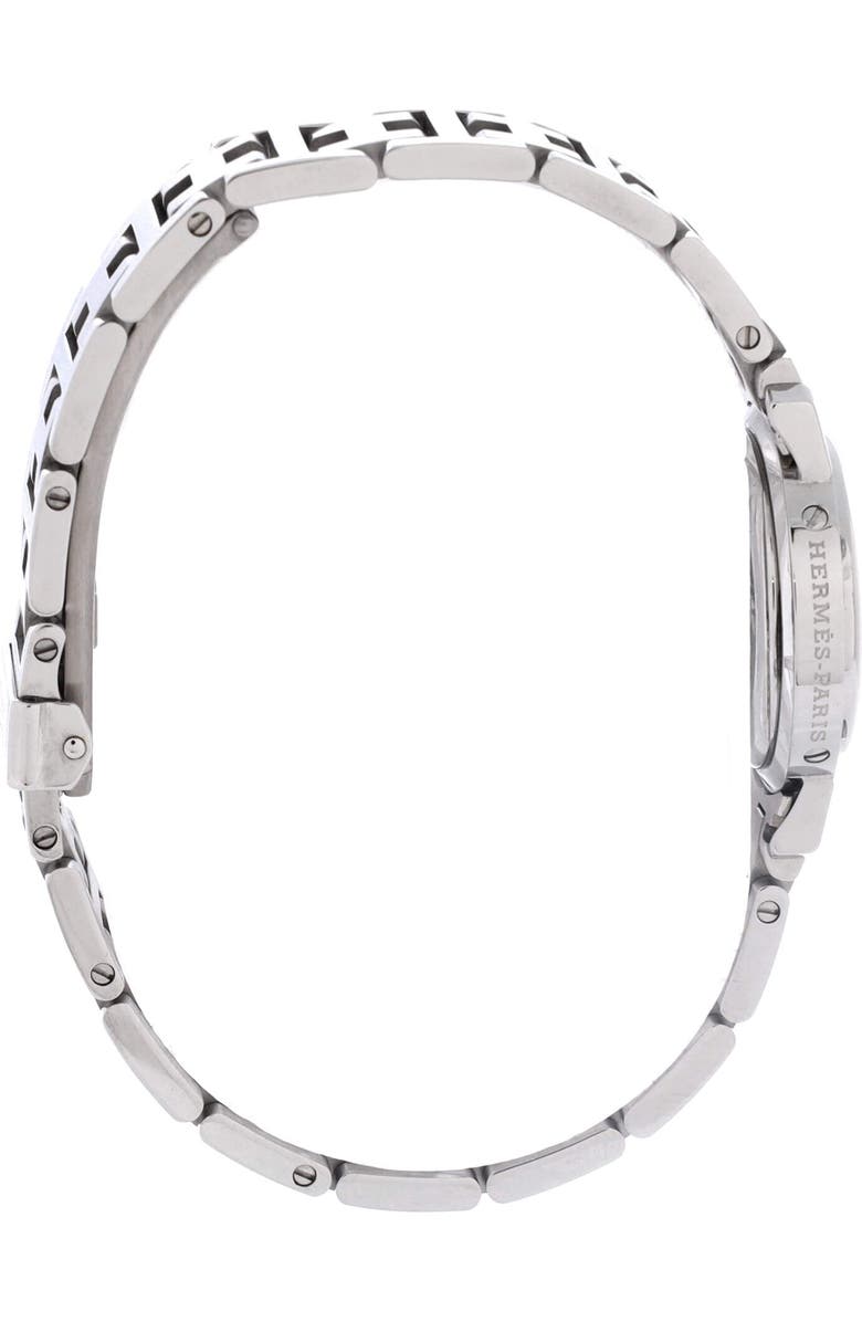 Pre-Owned Hermes Clipper Quartz Watch Stainless Steel 24, Alternate, color, Silver