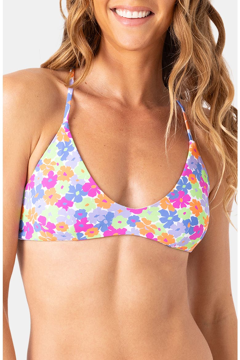 California Dreamin' Reversible Triangle Bikini Top, Main, color, MEDIUM LIME