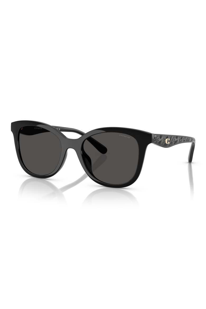 55mm Square Sunglasses, Alternate, color, BLACK / GREY SOLID