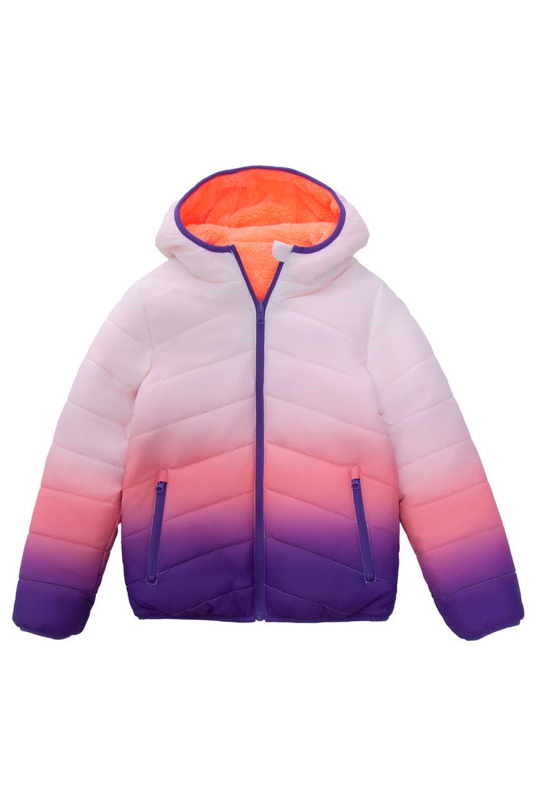 Kids' Reversible Soft Fleece Jacket, Alternate, color, Rose quartz gradient