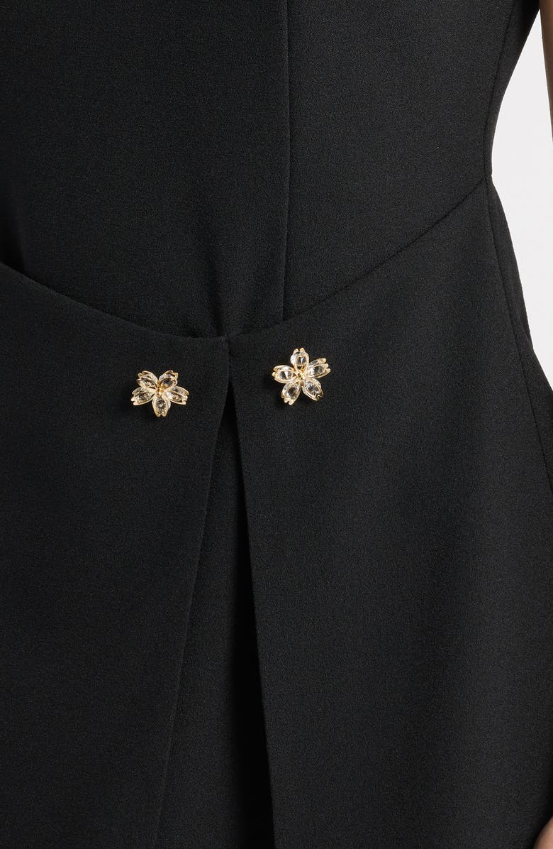 Eliza J Sleeveless A-Line Dress, Alternate, color, Black