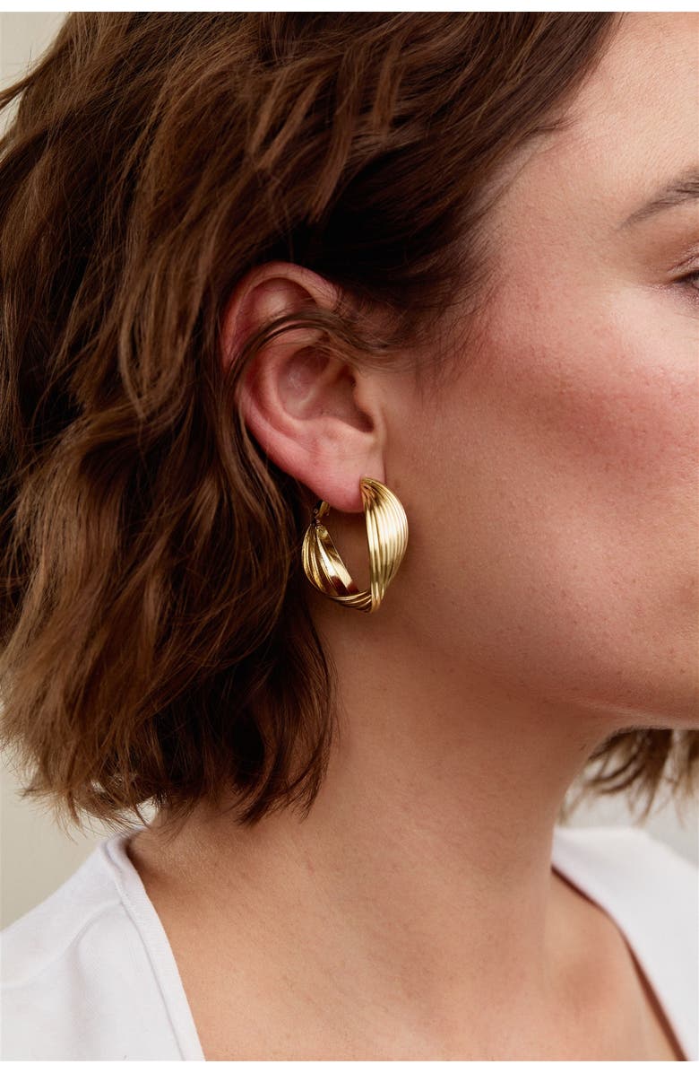 Set & Stones Lana Hoops, Alternate, color, Gold