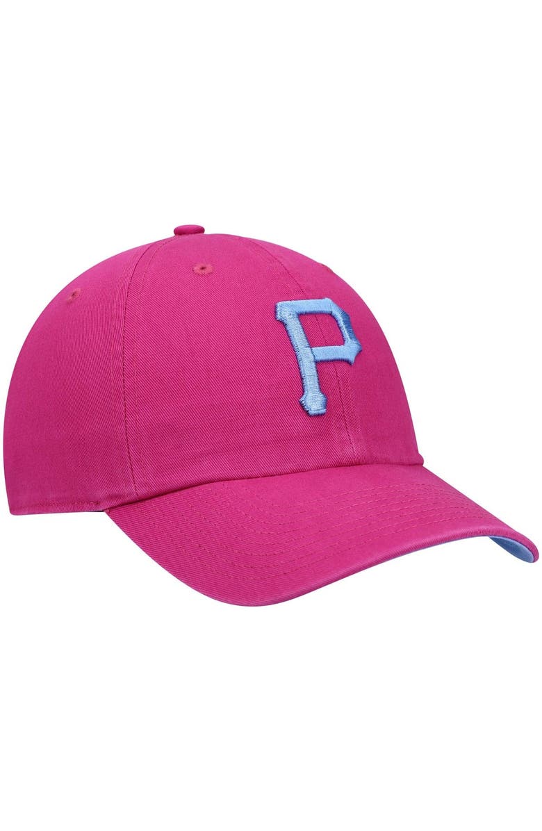 '47 Men's '47 Pink Pittsburgh Pirates Periwinkle Orchid Undervisor Clean Up Adjustable Hat, Alternate, color, 