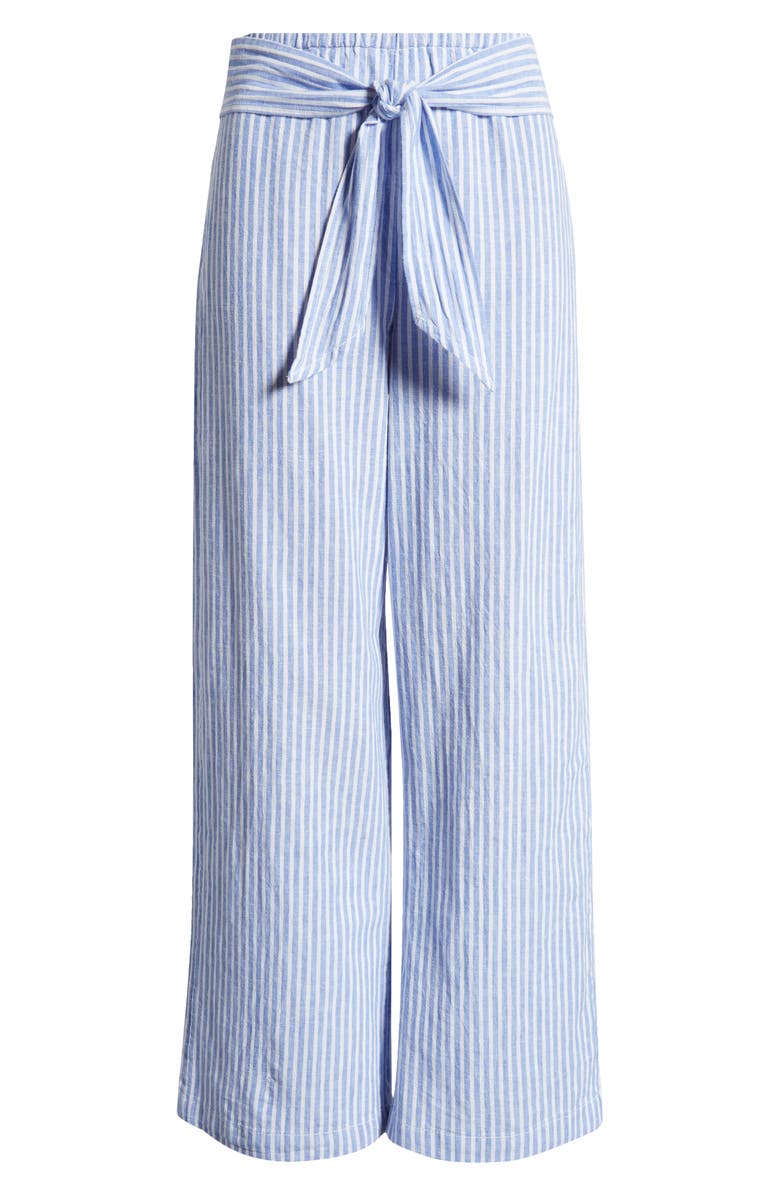 beachlunchlounge Florencia Stripe Linen & Cotton Pants, Alternate, color, 