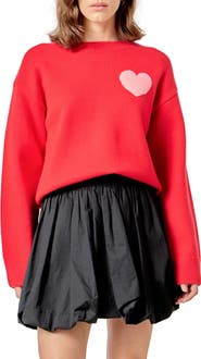 English Factory Heart Crewneck Sweater