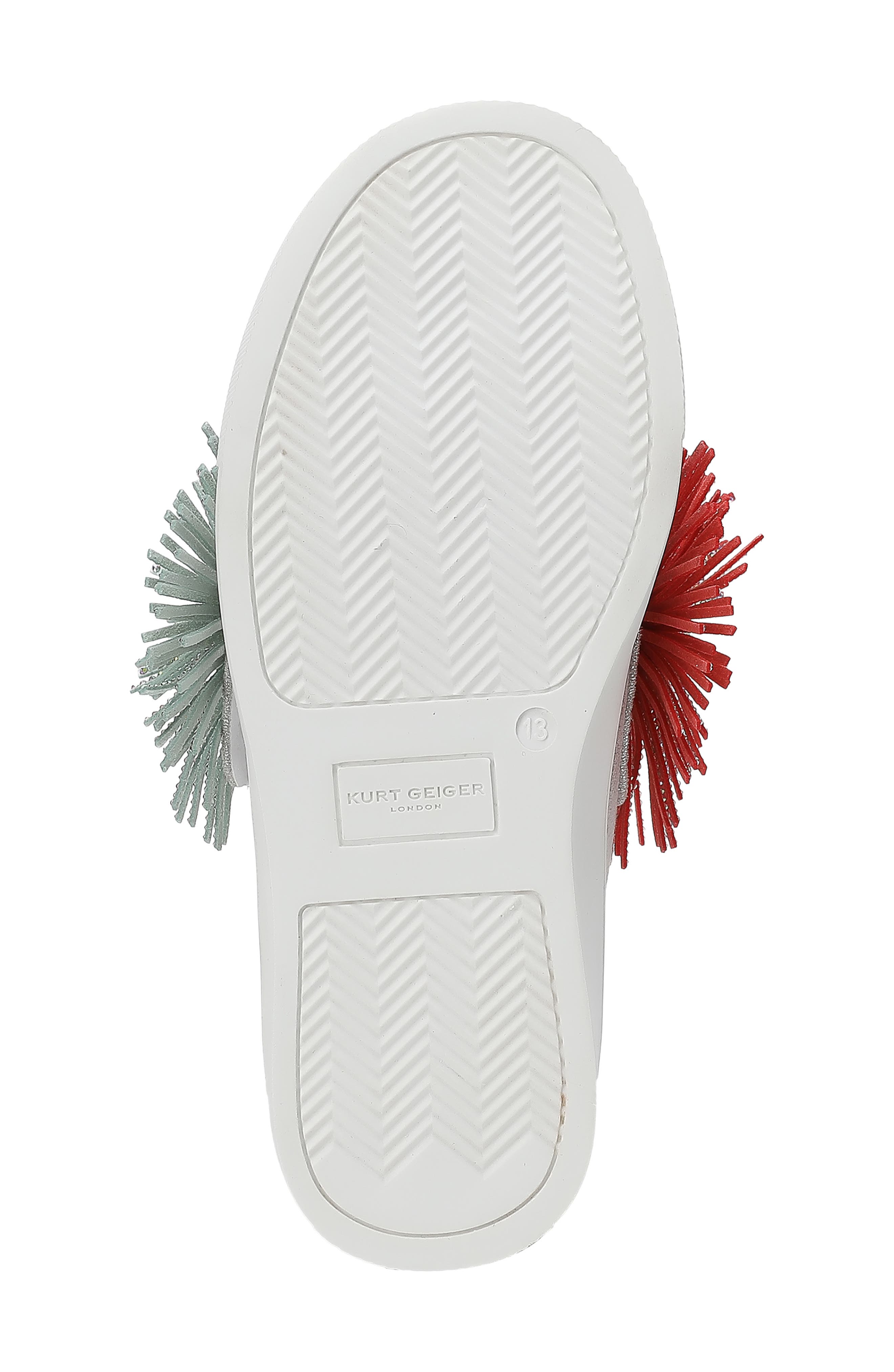 Kurt Geiger London Kids' Laney Fringe Slip-On Sneaker, Alternate, color, Multi