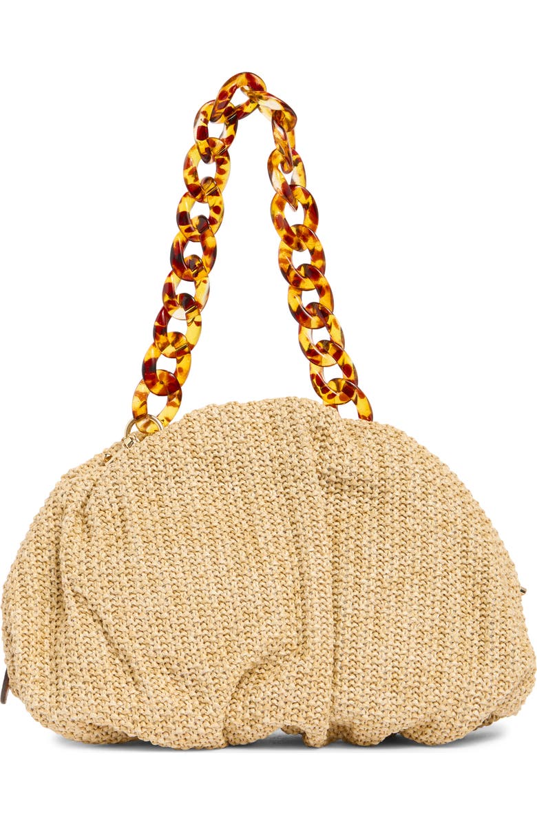 Rebecca Minkoff Resin Chain Strap Ruched Clutch, Alternate, color,