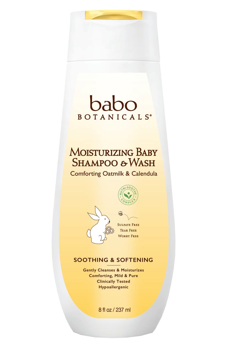 Babo Botanicals Moisturizing Baby Shampoo & Wash, Main, color,