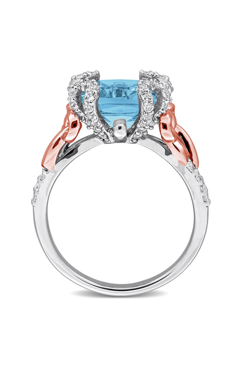 Julianna B. Blue & White Topaz Cocktail Ring Sterling Silver, Alternate, color, Topaz