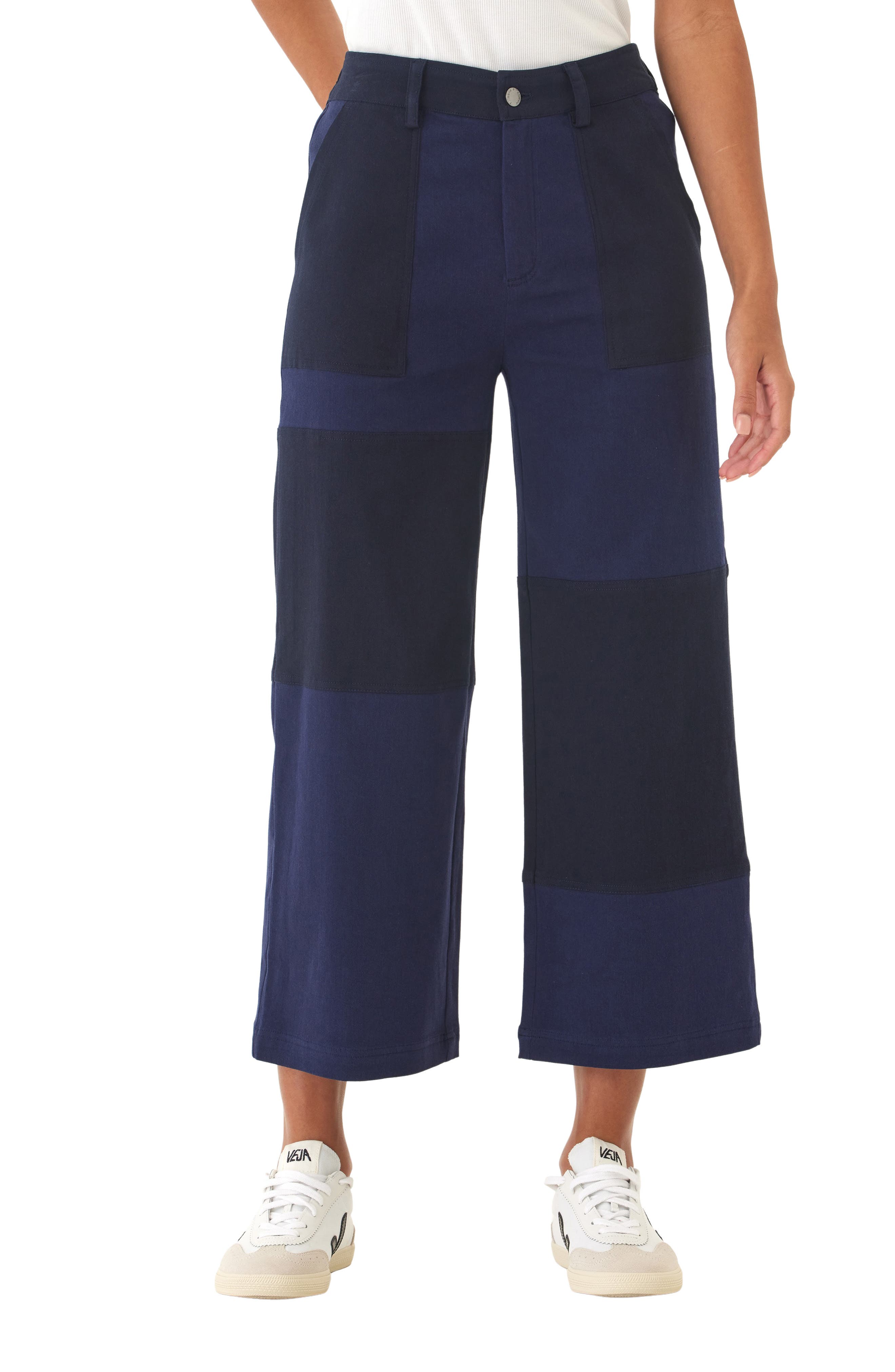 Pamela Patchwork Wide Leg Crop Pants