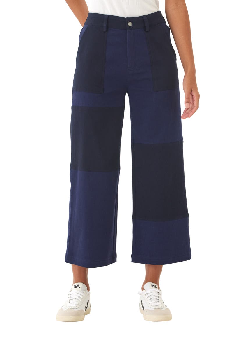 Pamela Patchwork Wide Leg Crop Pants, Main, color, STARGAZER