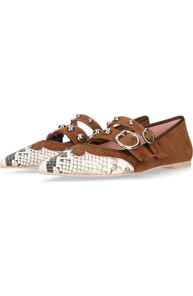 Pretty Ballerinas Double Buckle Cowboy Loafer, Alternate, color, Tan