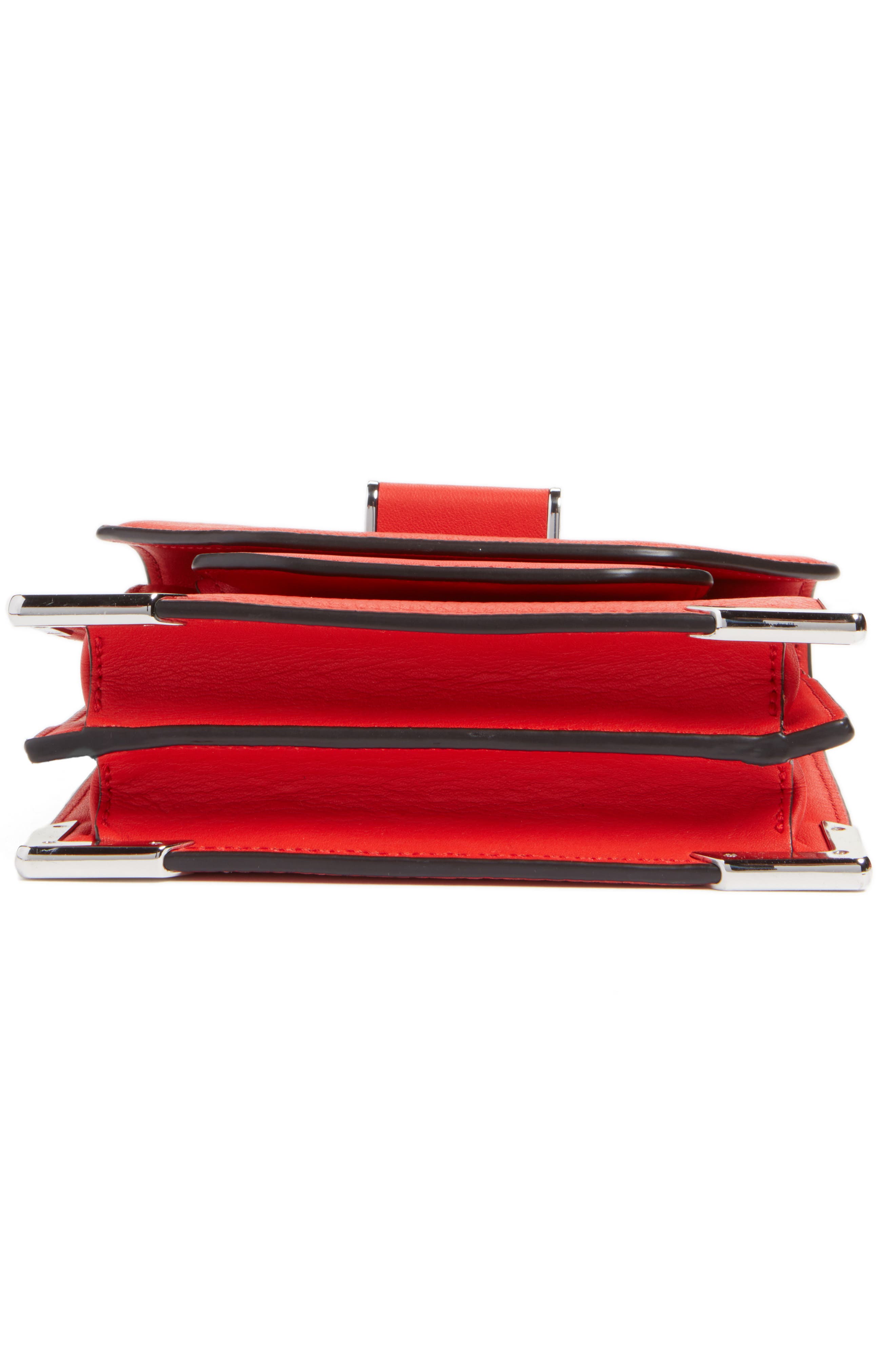 Mini Rubie Leather Shoulder Bag, Alternate, color, FLAME